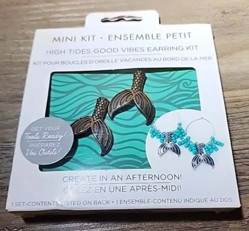 Mermaid Tail Tides Good Vibes DIY Earring Kit Mermaid Tail Horizon Group USA
